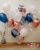 Romantic Navy Rose ~ Bespoke Bubble Balloon Bouquet Set #406-B