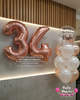 Soft & Sweet! ~ Number & Bespoke Bubble Balloon Bouquet Set #SA01