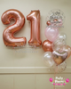 Rosé Whisper ~ Number & Bespoke Bubble Balloon Bouquet Set #622