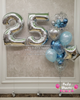 Blue Luxe (B)~ Number & Bespoke Bubble Balloon Bouquet Set #514