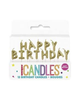 Gold "Happy Birthday" Letter Pick Birthday Candles