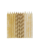 Gold Glitter Mixed Party Birthday Candles