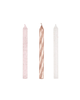 Rose Gold Glitter Assorted Spiral Candles