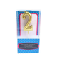 Gold Mini Numeral "2" Candle