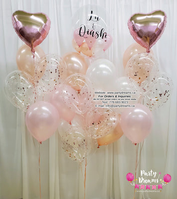 Glimmering Love ~ Bespoke Bubble Balloon Bouquet Set #388