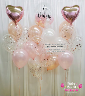 Glimmering Love ~ Bespoke Bubble Balloon Bouquet Set #388