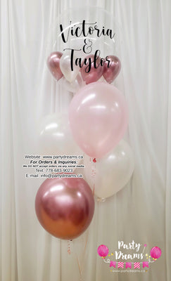 Pink Petal Promise ~ Bespoke Bubble Balloon Bouquet #401