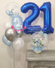Bleu Éclat Symphony ~ Bespoke Flower Balloon Bouquet Set #803