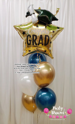 Caps Off to Success ~ Graduation Balloon Bouquet #370