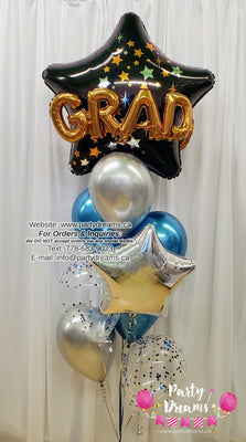 Shooting Stars ~ Graduation Balloon Bouquet #201-B
