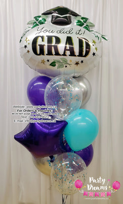 Warmest Congratulations! ~ Graduation Balloon Bouquet #217-B