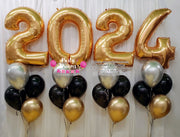 Deluxe "2024" Gold Jumbo Number Foil Balloon Set #211