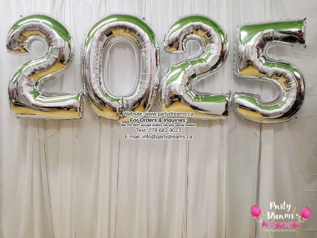 Number Foil Balloon Set - Silver #GB5-B