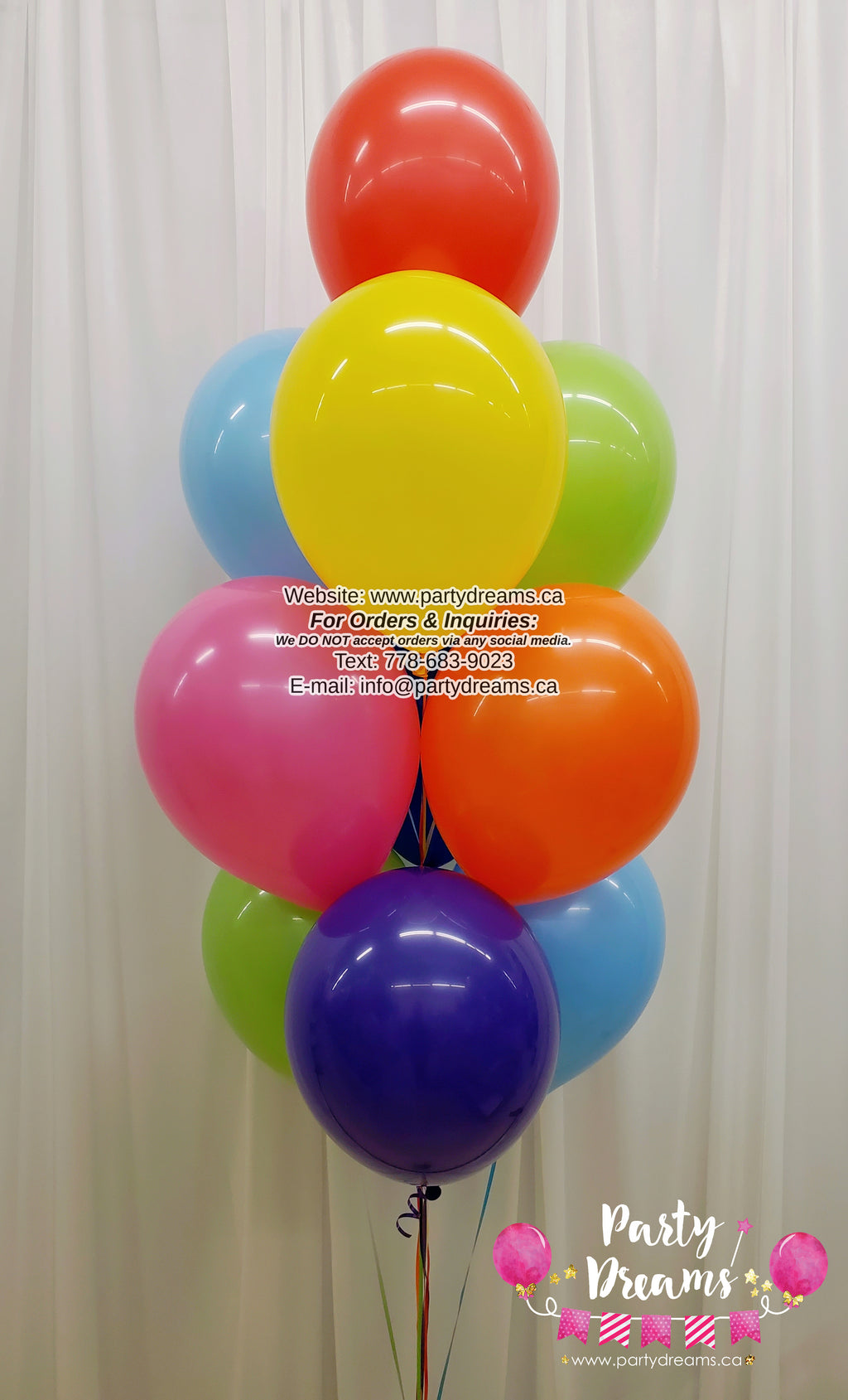 10 - Latex Balloon Bouquet (Bright Color Mix)