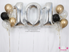 Silver Milestone ~ Number Birthday Balloon Bouquet Set #703