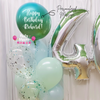 Azure Aura ~ Silver Number Birthday Balloon Bouquet Set #653