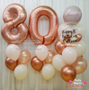 Rosé Dream ~ Number & Bespoke Bubble Balloon Bouquet Set #640
