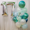 Arctic Élan ~ Number & Bespoke Bubble Balloon Bouquet Set #643