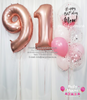 Pink Bliss ~ Number & Bespoke Bubble Balloon Bouquet Set #713