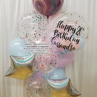 Pastel Whispers ~ Bespoke Bubble Balloon Bouquet #604
