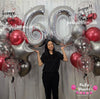 Ruby Lumina ~ Number & Bespoke Bubble Balloon Bouquet Set #686