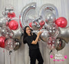 Ruby Lumina ~ Number & Bespoke Bubble Balloon Bouquet Set #686
