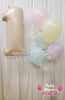 Simply Pastel ~ Jumbo Number Birthday Balloon Bouquet Set #350