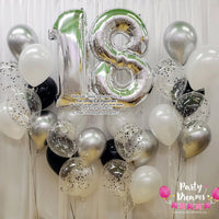 Timeless Yet Modern ~ Jumbo Number Birthday Balloon Bouquet Set #351