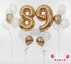 Gold Milestone ~ Number Birthday Confetti Balloon Bouquet Set #276-B