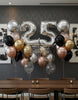 Silver Glam ~ Number Birthday Balloon Bouquet Set #150