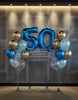 Blue Radiance ~ Number Birthday Confetti Balloon Bouquet Set #722