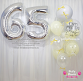 Buttercream Aura ~ Number & Bespoke Bubble Balloon Bouquet Set #625