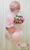 Pink & Gold Marble Party! ~ Bespoke Bubble Balloon Bouquet #346