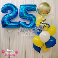 Amalfi Coast Party! ~ Jumbo Number & Bespoke Bubble Balloon Bouquet Set #339