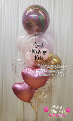 Pastel Romance ~ Bespoke Bubble Balloon Bouquet #400