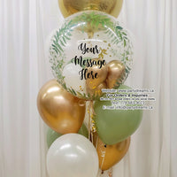 Sage Delight ~ Bespoke Bubble Balloon Bouquet #506
