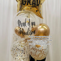 Cheers to Success ~ Graduation Bespoke Bubble Balloon Bouquet #372