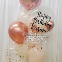 Blush In Style ~ Bespoke Bubble Balloon Bouquet #338