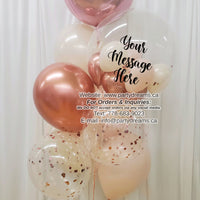 Blush In Style ~ Bespoke Bubble Balloon Bouquet #338