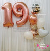 Rosé Harmony ~ Number & Bespoke Bubble Balloon Bouquet Set #624