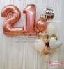 Rosé Harmony ~ Number & Bespoke Bubble Balloon Bouquet Set #624