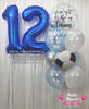 Blue Victory ~ Number & Bespoke Bubble Balloon Bouquet Set #688