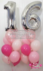Pink Charm ~ Number Birthday Balloon Bouquet Set #702
