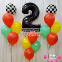 "TWO" Fast Birthday Balloon Bouquet Set #345