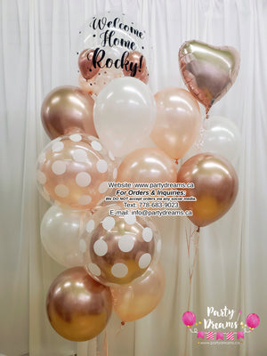 Welcome Home Elegance ~ Bespoke Bubble Balloon Bouquet Set #603