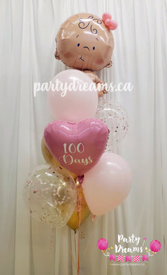Baby's First 100 Days! ~ Baby Balloon Bouquet #194