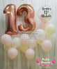 Soft Sunshine ~ Jumbo Number & Bespoke Bubble Balloon Bouquet Set #233