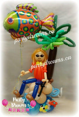 Balloon Sculpture - Birthday Fishing Man (Medium) #BP43