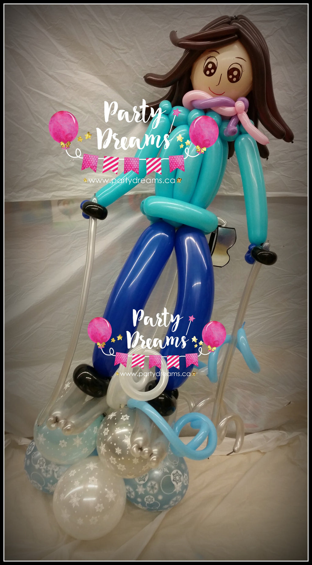 Balloon Sculpture - Skiing Girl (Medium) #BP5