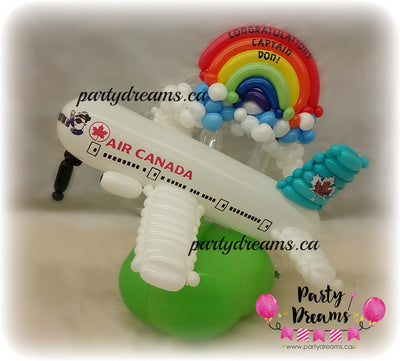 Balloon Plane with Rainbow (Small) #BV01